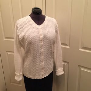 💗Cherokee white cardigan sweater in SZ XL